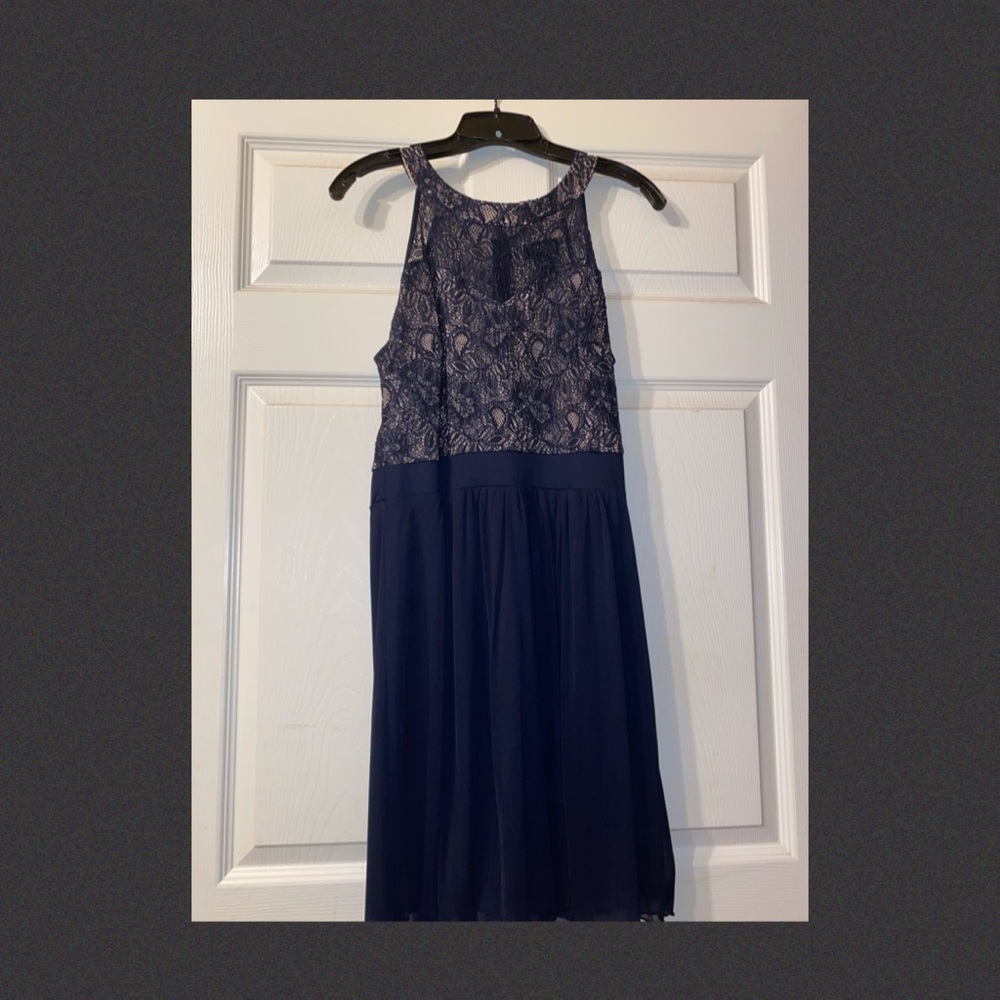 EnFocus Studio Navy Lace Top Dress